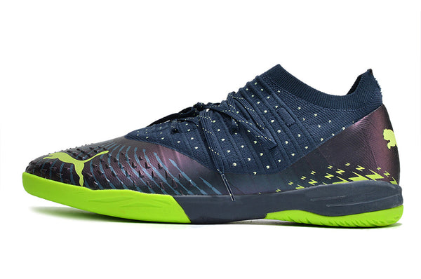 Chuteira Futsal Puma Future Z 1 3 Ic Azul e Verde Fatest - Pack