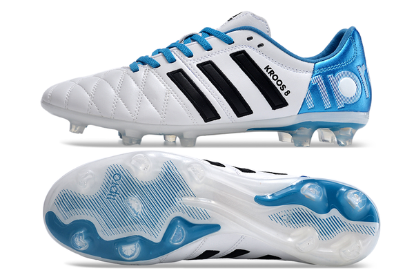 Chuteira Campo Adidas Adipure 11 Pro Fg Branca e Azul Toni - Kroos