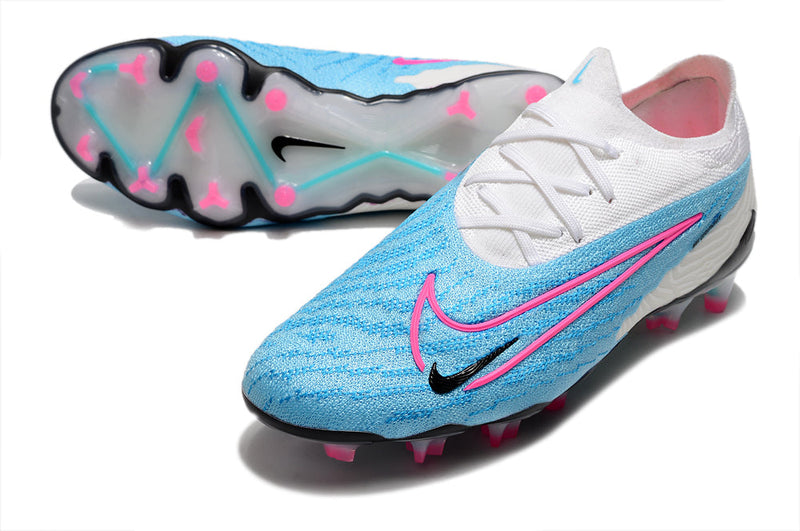 Chuteira Campo Nike Phantom Gx Elite Fusion Pack Branca e - Azul