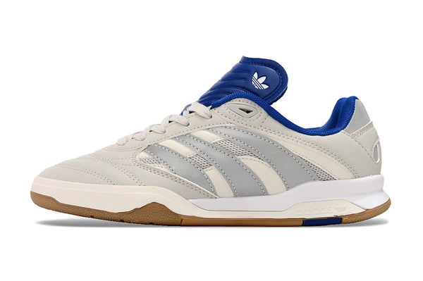 Chuteira Futsal Adidas Copa Mundial Ic Bege Azul e - Cinza