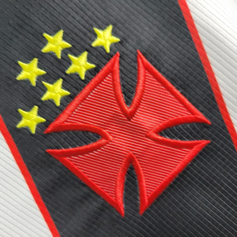 Camisa Vasco da Gama Away 2000 Retro Kappa Branca e Preta - Torcedor