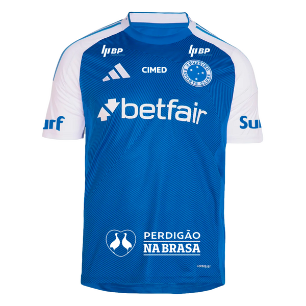 Camisa Cruzeiro Home 25/26 - Torcedor Azul C/ Patrocínio