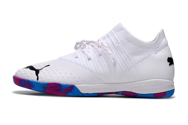 Chuteira Futsal Puma Future Z 1 3 Branco e - Azul
