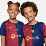 Conjunto Infantil Barcelona I 23/24 - Azul e Vermelho