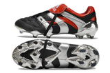 Chuteira Campo Adidas Predator Precision Fg Preta e Vermelha 25th Anniversary - Edition