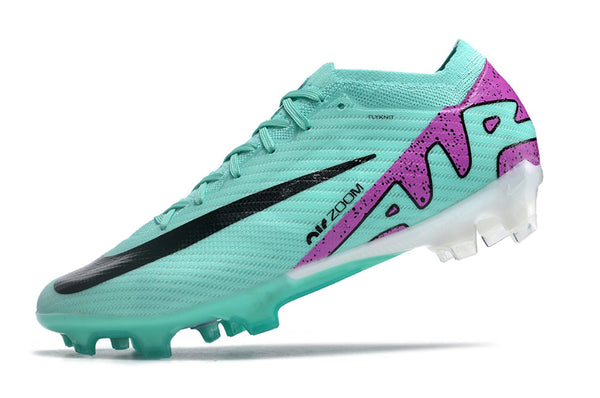 Chuteira Campo Nike Air Zoom Mercurial Vapor 15 Elite Fg Verde e Roxa Peak Ready - Pack