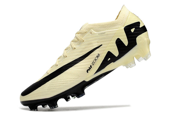 Chuteira Campo Nike Air Zoom Mercurial Vapor 15 Elite Fg Bege e Preta Mad Ready - Pack
