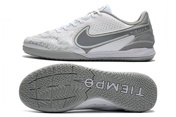 Chuteira Futsal Nike Tiempo Legend 9 Elite Branca e Cinza - Focus