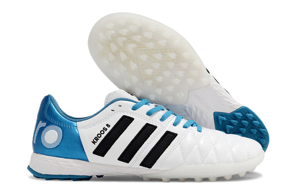 Chuteira Society Adidas Adipure Pro 11 Tf Branca e Azul Toni - Kroos