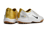 Chuteira Society Nike Total 90 Tf Branca e - Dourada