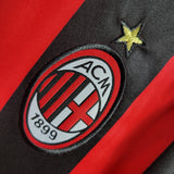 Camisa Milan Home 06/07 Retrô Vermelha e - Preta