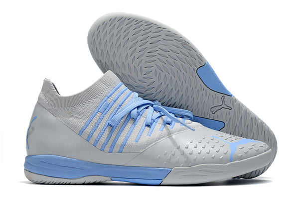 Chuteira Futsal Puma Future Z 1 4 - Prateadaazul