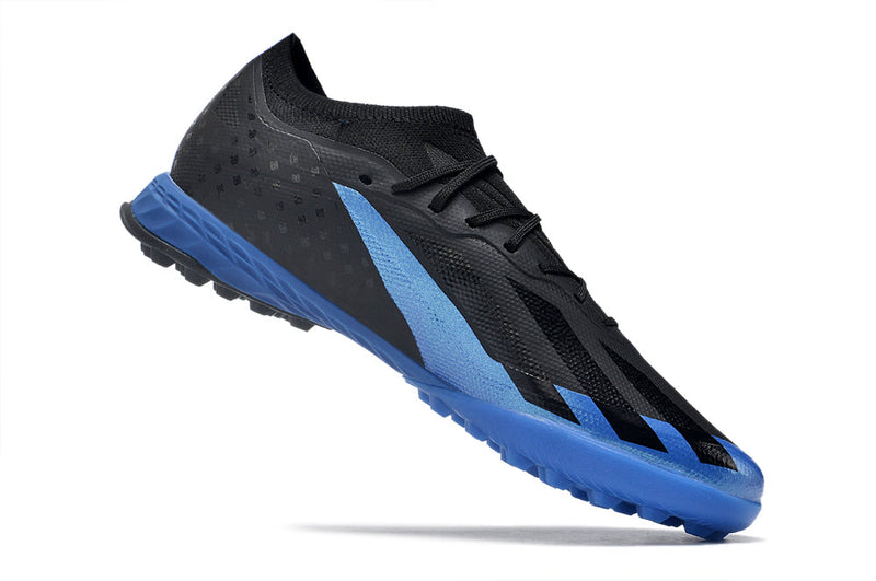 Chuteira Society Adidas X Crazyfast 1 Tf Preta e Azul - Bugatti