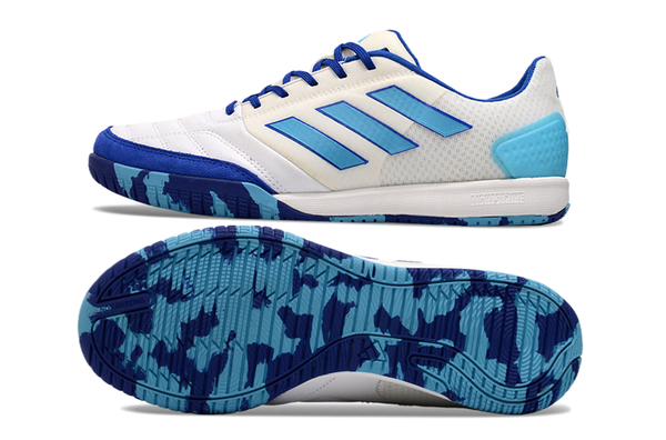 Chuteira Futsal Adidas Competition Top Ic Branca e Azul - 1
