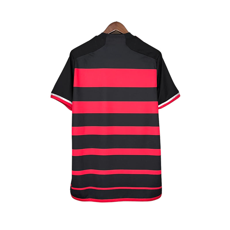 Camisa Flamengo I 24/25 - Torcedor Adidas Masculina - Preta e vermelha