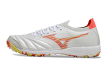 Chuteira Society Mizuno Morelia Neo Sala Tf Branca Vermelha e Amarela