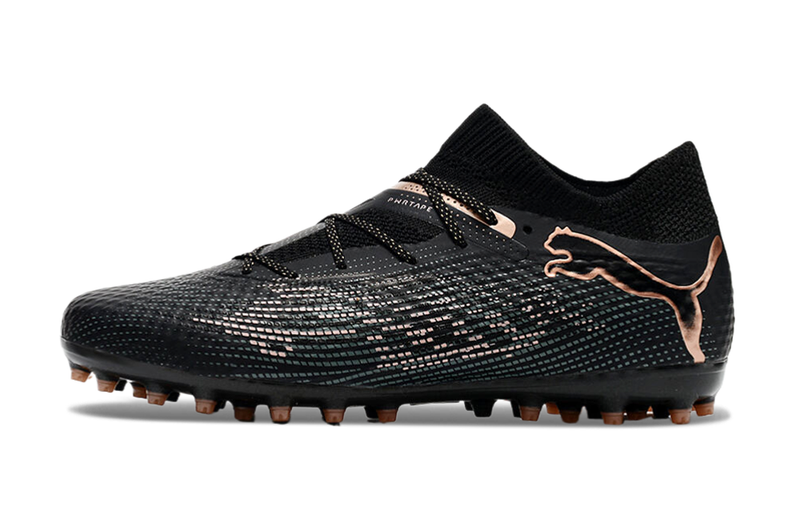 Chuteira Society Puma Future 7 Mg Preta e Bronze Eclipse - Pack
