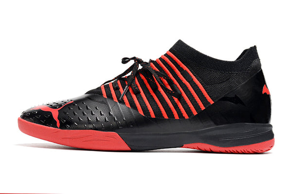 Chuteira Futsal Puma Future Z 1 3 Preto e Vermelho - Batman