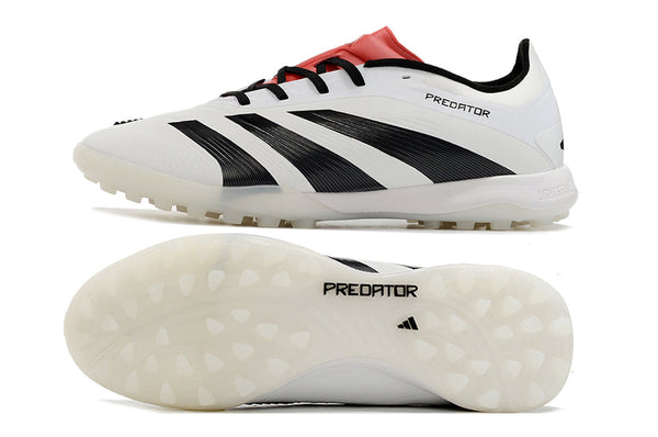 Chuteira Society Adidas Predator Elite Tf Branca Preta e - Vermelha