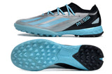 Chuteira Society Adidas X Crazyfast Messi 1 Tf Prata e Azul - Infinito