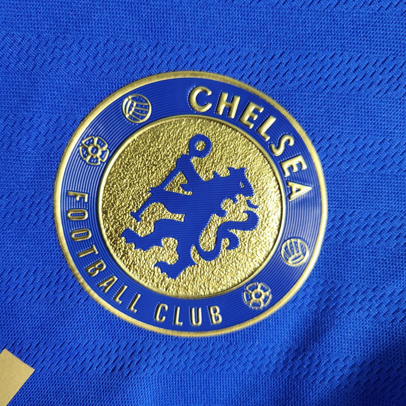 Camisa Chelsea Home 12/13 Retrô Azul e - Dourada