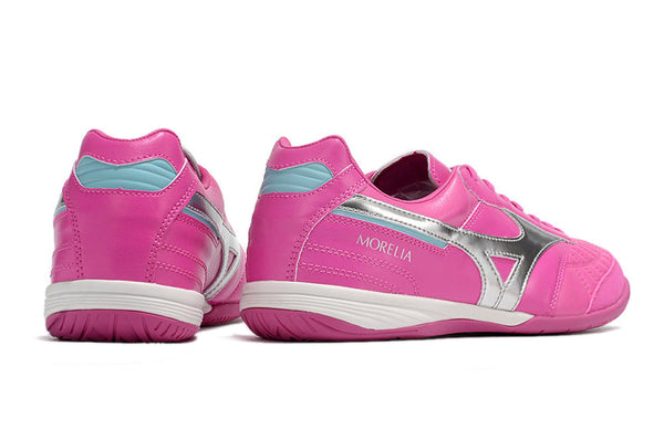 Chuteira Futsal Mizuno Morelia Sala Ic Branca e Rosa