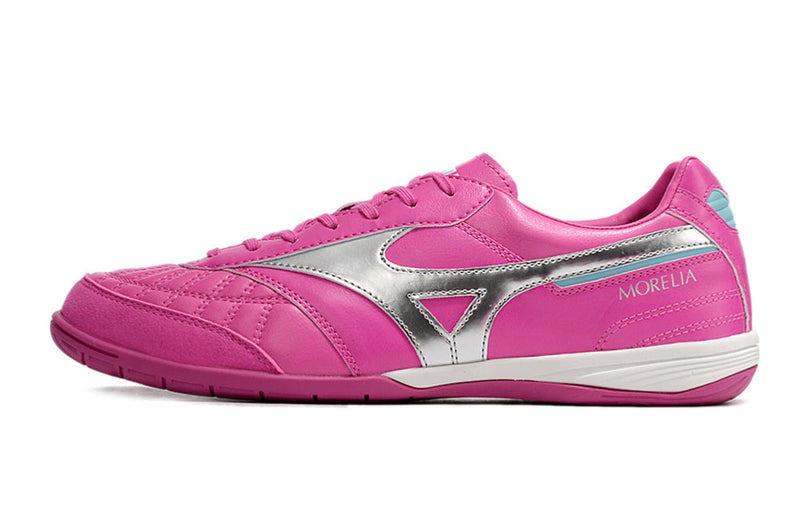 Chuteira Futsal Mizuno Morelia Sala Ic Branca e Rosa