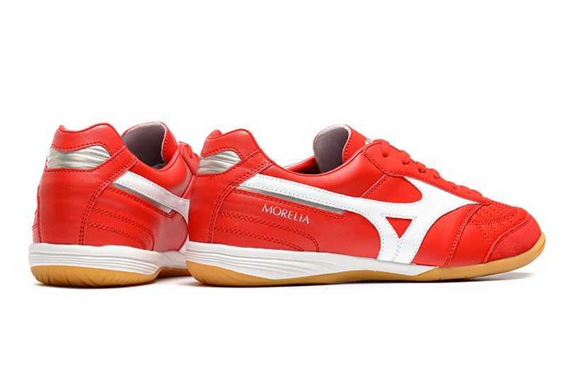 Chuteira Futsal Mizuno Morelia Sala Ic Vermelha e Branca