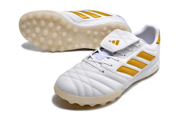 Chuteira Society Adidas Copa Gloro Tf Branca e - Dourada