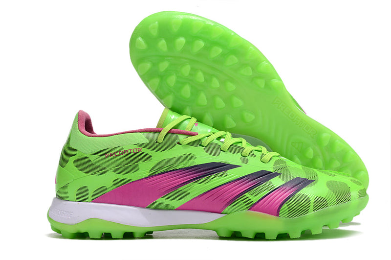 Chuteira Society Adidas Predator Elite Tf Verde e - Rosa