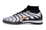 Chuteira Society Nike Air Zoom Mercurial Superfly 9 Elite Tf Branca Roxa e - Preta