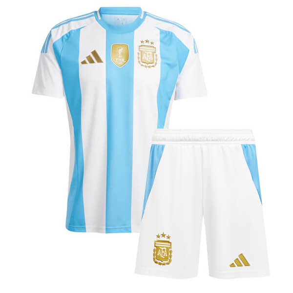 Conjunto Infantil Argentina I 2024 Azul e - Branco