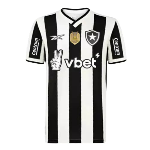 Camisa Botafogo Home 24/25 - Torcedor Preta e Branca Patrocinio Vbet