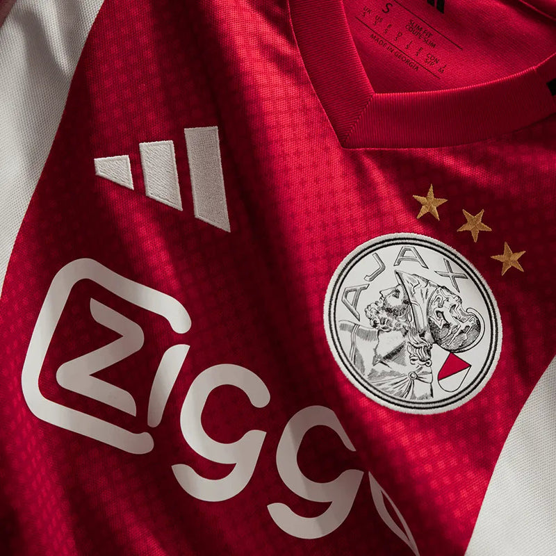 Camisa Ajax Home 25/26 Branca e - Torcedor Vermelha