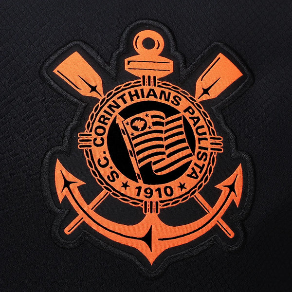 Camisa Corinthians Terceira 25/26 - Preta e Laranja