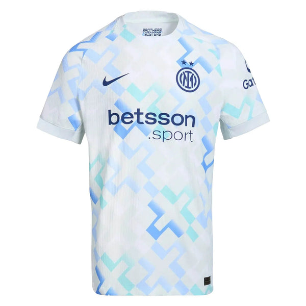 Camisa Inter de Milao Away 25/26 Branco e - Torcedor Azul