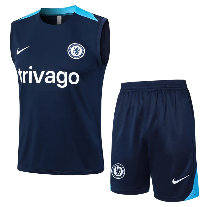 Conjunto Chelsea Treino Regata 24/25 Azul - Escuro