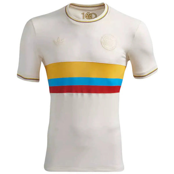 Camisa Colombia Edicao 100 Anos - Torcedor Branca