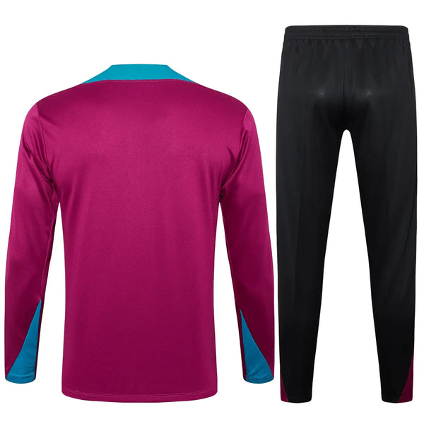 Conjunto Agasalho Treino Psg 24/25 Rosa - Escuro