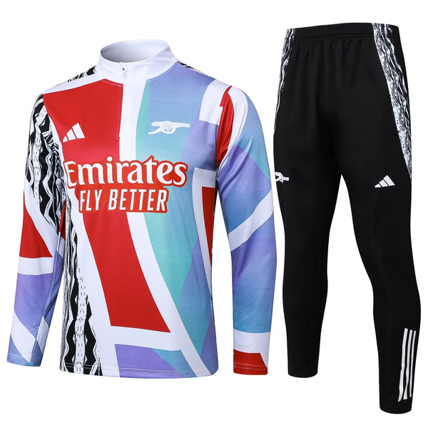 Conjunto Agasalho Treino Arsenal 24/25 Vermelho e - Azul