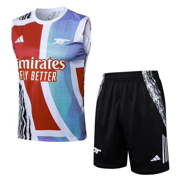 Conjunto Arsenal Treino Regata 24/25 Vermelho e - Azul