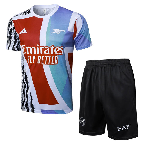 Conjunto Arsenal Treino 24/25 Vermelho e - Azul