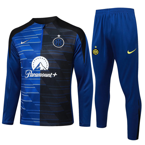 Conjunto Agasalho Treino Inter de Milao 24/25 Azul e - Preto