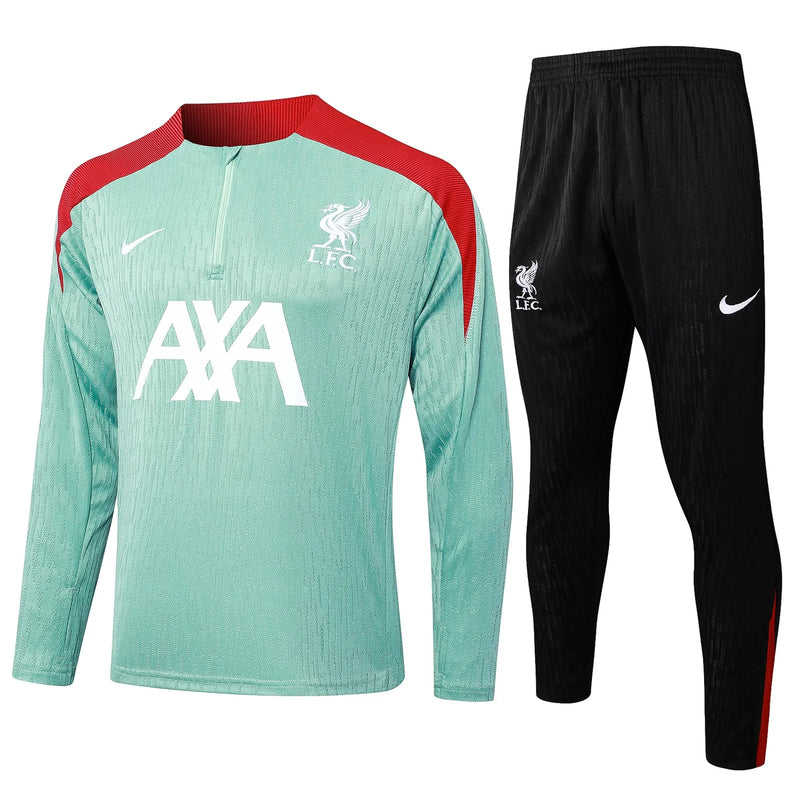 Conjunto Agasalho Treino Liverpool 24/25 Verde - Agua