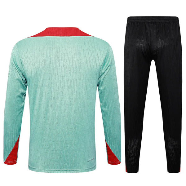 Conjunto Agasalho Treino Liverpool 24/25 Verde - Agua