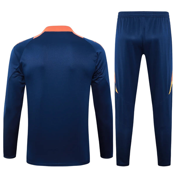 Conjunto Agasalho Treino Manchester United 24/25 Azul - Escuro