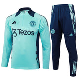 Conjunto Agasalho Treino Manchester United 24/25 Azul - Turquesa