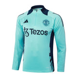 Conjunto Agasalho Treino Manchester United 24/25 Azul - Turquesa