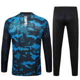 Conjunto Agasalho Treino Napoli 24/25 Azul e - Preto