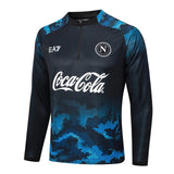 Conjunto Agasalho Treino Napoli 24/25 Azul e - Preto